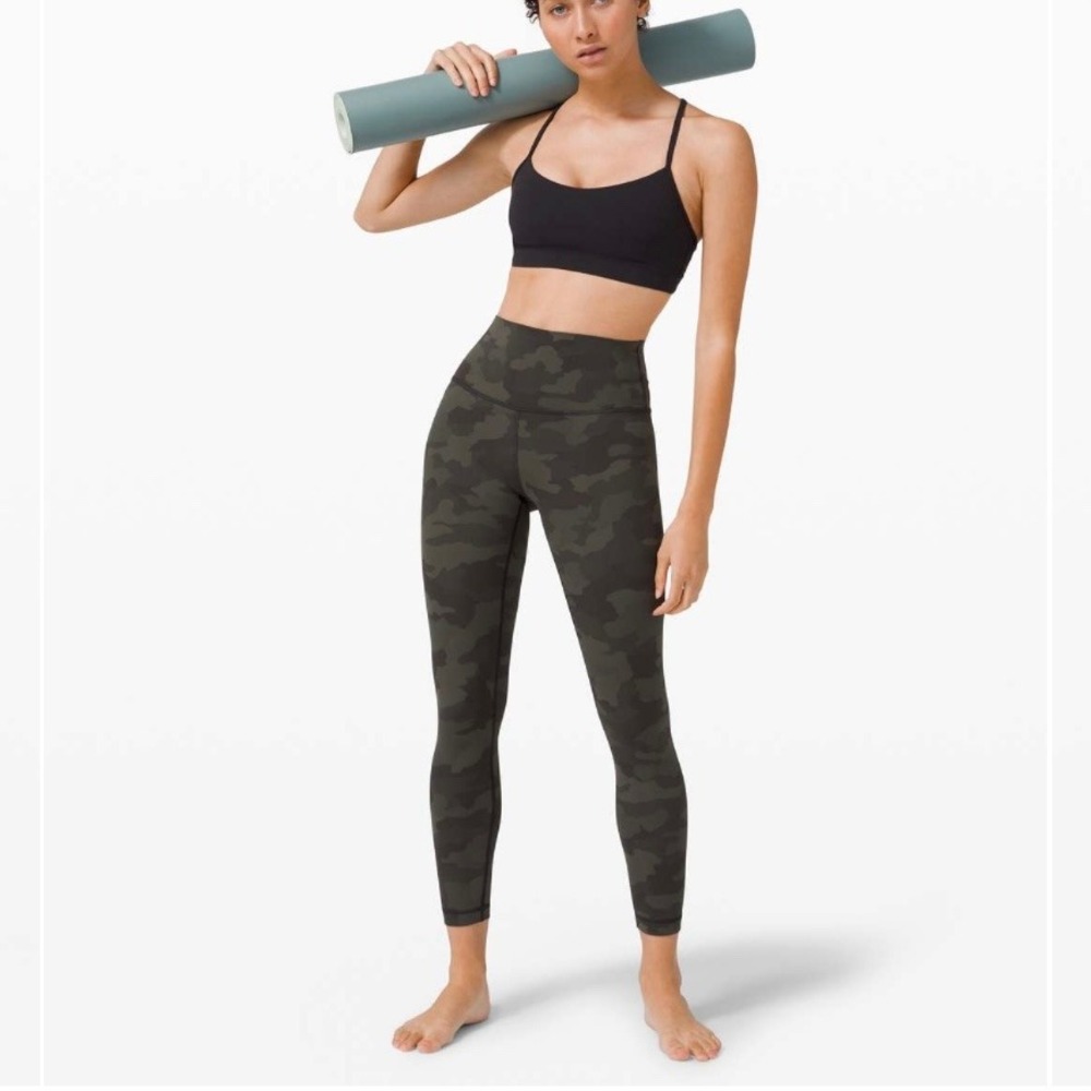 LULULEMON Wunder Under High Rise Tight 25" Luxtreme Heritage 365 Camo Dark Olive